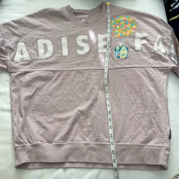 Disney Women’s Up Paradise Falls Spirit Jersey Long Sleeve Shirt Size S Pink - Picture 10 of 12